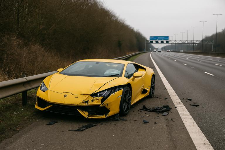 £1.2 Million Found After High-Speed Lamborghini Crash on M25